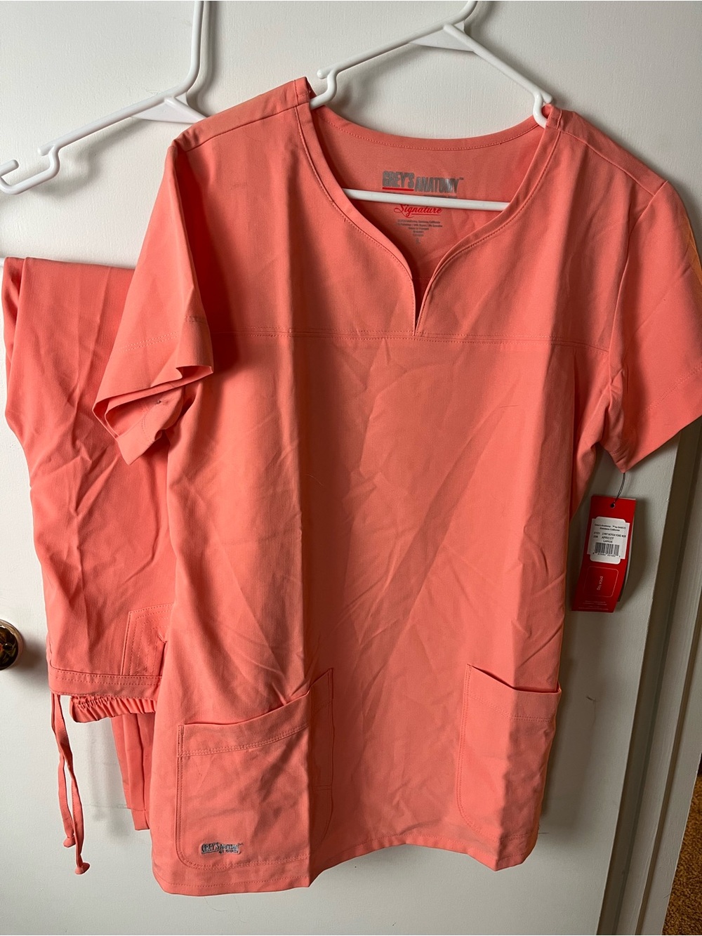 Barco Grey’s Anatomy Women's Coral Scrub Top & Pants set